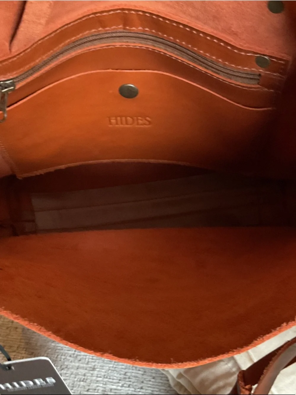 Hides Leather Tote Bag Hazelnut Brown Tassels NWT - Picture 8 of 13